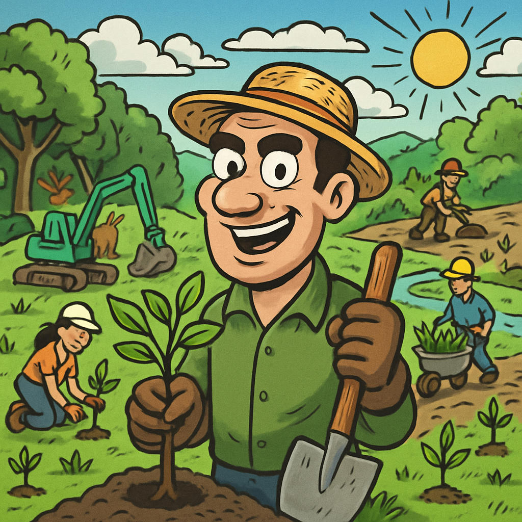Image carrée illustrant une initiative environnementale